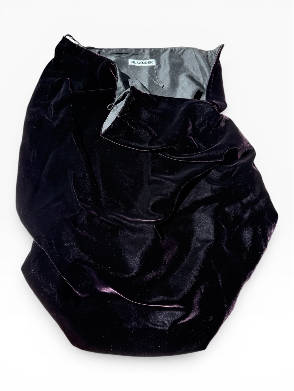Jil Sander Vintage Silk Blend Velvet Pencil Skirt Plum Purple IT 42 US 6/8